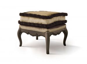 Carpanese Home Classic Italian Padded Pouf 6083 6188 Heritage Collection