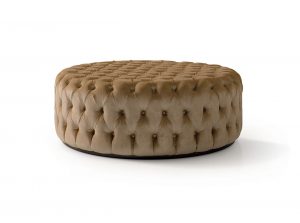 Carpanese Home Italian Padded Pouf 6091 Ottoman Heritage Collection