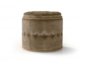 Carpanese Home Italian Round Pouf 5083 ottoman Heritage Collection