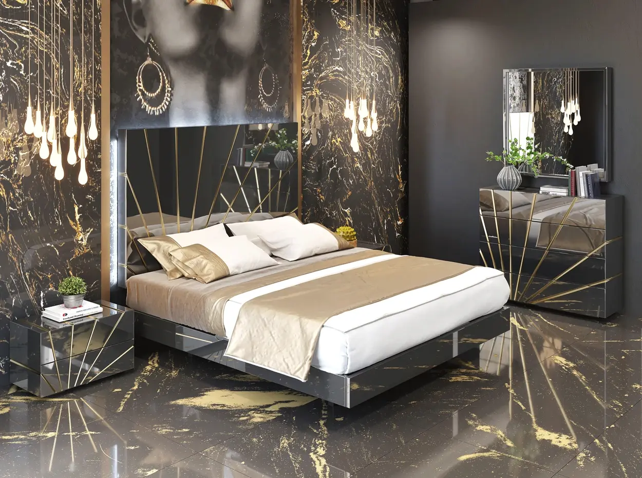 Bedroom Furniture Modern Bedrooms QS and KS Oro Black Bedroom Comp 2 1687973481 side 1(1)(1)