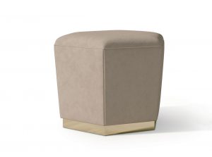 Carpanese Home Italian Padded Pouf 7531 Ottoman Contemporary Collection