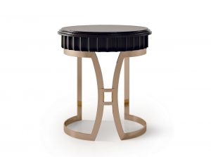 Carpanese Home Italian Round End Table 7018 Contemporary Collection