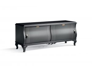 Carpanese Home Sliding Door TV Media Stand 5716 Made in Italy