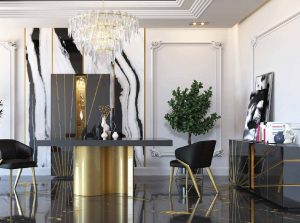 Oro Black Dining Setl By ESF Furniture 1