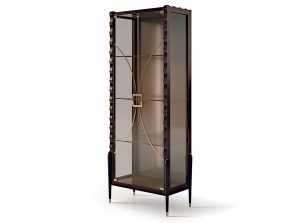 Carpanese Home Contemporary Italian 2 Door Curio 7001 Glass Vitrine