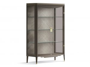 Carpanese Home Contemporary Italian 2 Door Curio 7301 Glass Vitrine