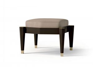 Carpanese Home Contemporary Italian Padded Pouf 7588 Ottoman