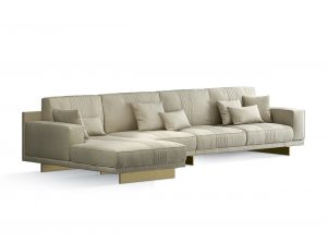 Carpanese Home Contemporary Italian Sectional Sofa 7343