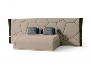 Carpanese Home Contemporary Italian Upholstered Bed 7589