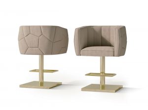 Carpanese Home Italian Bar Stool 7559 Partially Swivel