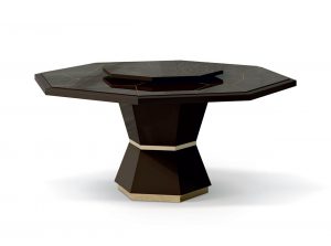 Carpanese Home Italian Dining Table 7515 Round Top Contemporary Collection