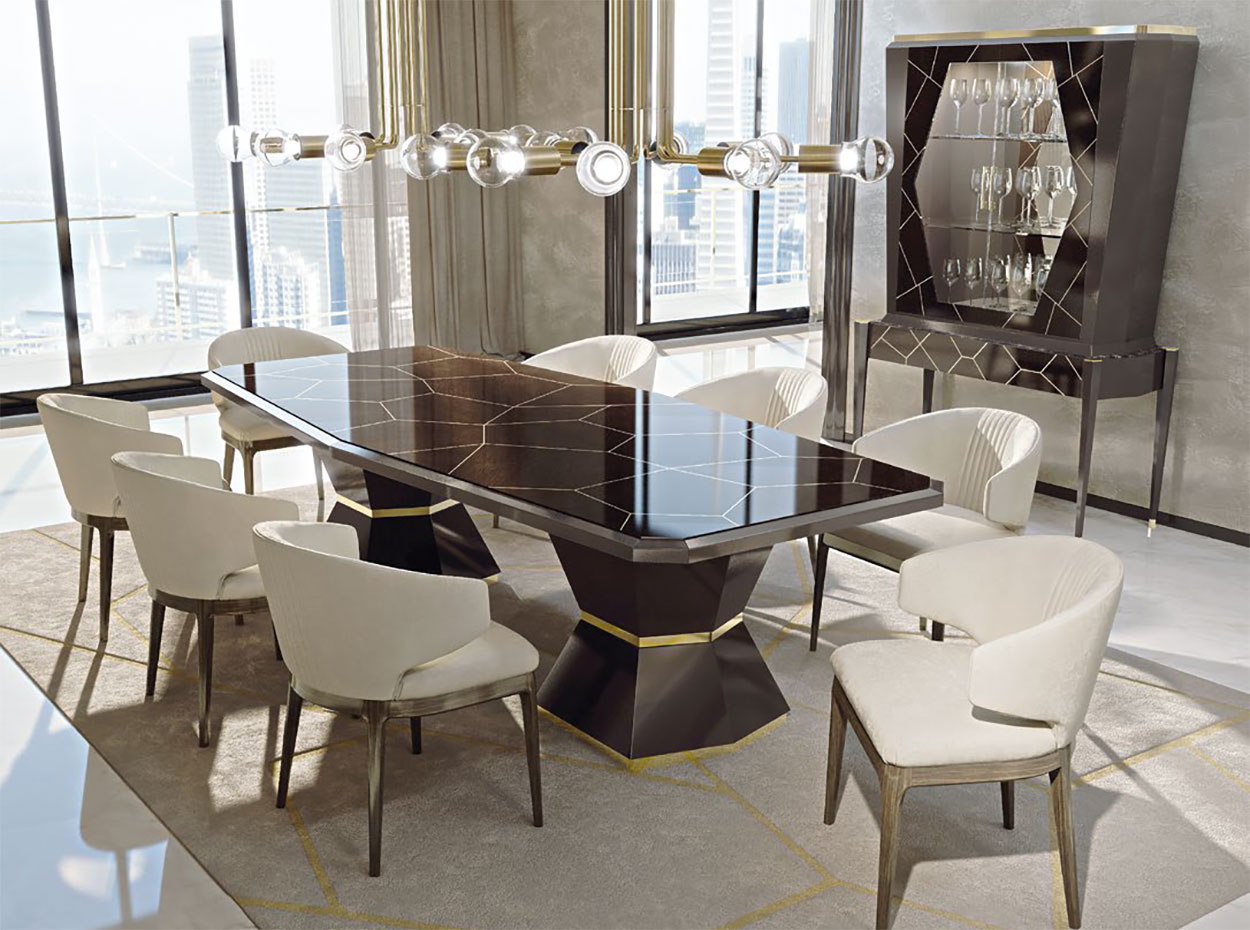 Contemporary Dining Table 7555 by Carpanese Home, Italy - MIG Furniture