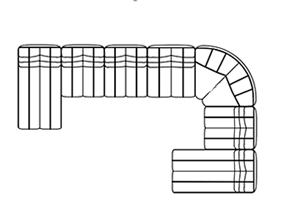 Sectional Sofa W(185″ x 114″)