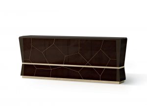 Carpanese Home Contemporary Italian 4 Door Sideboard 7556