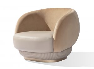 Carpanese Home Moon Modern Italian Accent Armchair