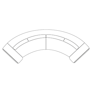 Curved Sofa W204.7″