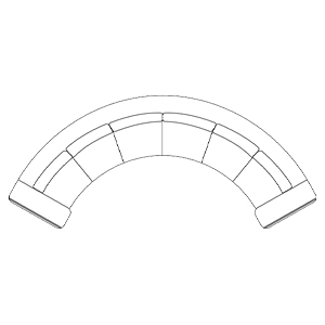 Curved Sofa W265.4″