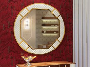 soleil contemporary upholstered mirror by formenti italy 1