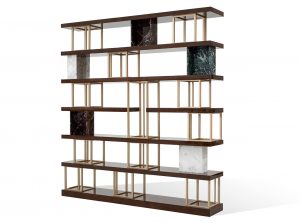 Carpanese Home Aida 220 Modern Italian Bookcase Room Divider