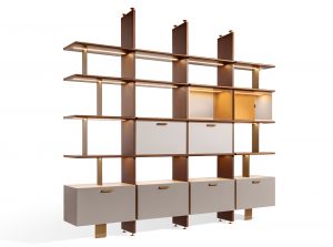 Carpanese Home Duo M Modern Italian Bookcase Room Divider