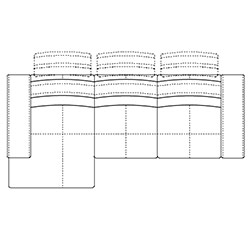 Sectional Sofa W(120.5″ x 69″)