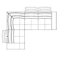 Sectional Sofa W(121.3″ x 90″)