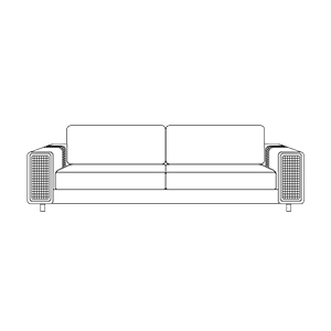 Small Sofa W99.2″
