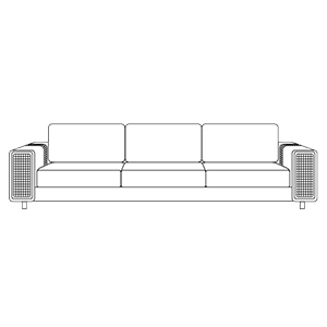 Large Sofa W118.9″