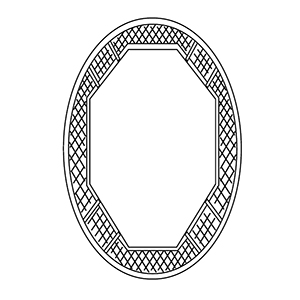 Oval Mirror with Chrome Frame