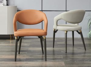Ava 69A Orange Light Gray Front Modern Chair By Beverly Hills 1