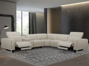 Hudson Sofa Smoke Gray Slate Blue By Beverly Hills 4