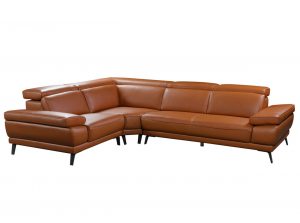Mercer Leather Sectional Sofa by Beverly Hills Furniture