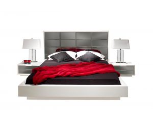 Mera Bed white lacquer