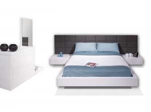 Sharon white lacquer bedroom set clean