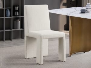 benson linen textured fabric dining chair 2