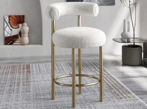 bordeaux boucle fabric bar stool 3