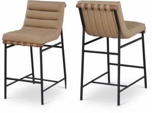 burke faux leather counnter bar stool 1 1