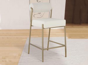 carly boucle fabric faux feathe counter stool 7