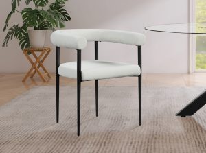 louie boucle fabric dining chair 3