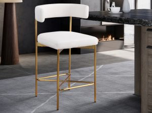 rivage linen textured fabric counter stool 8