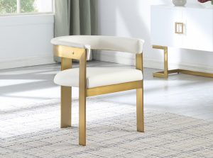 romeo boucle faux leather dining chair 34