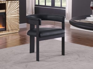 romeo boucle faux leather dining chair 7