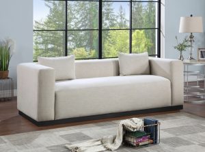 alfie linen textured fabric sofa 15