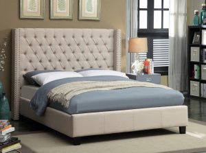 ashton linen textured fabric bed 1