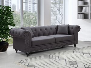 chesterfield linen textured sofa 5