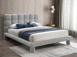 deco boucle fabric bed 4