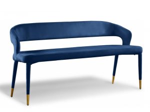 destiny velvet vegan leather boucle fabric bench meridian 7