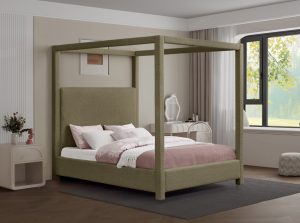 eden boucle fabric bed 1