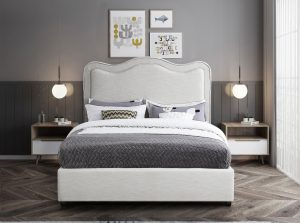 felix linen textured fabric bed 7