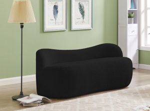 flair boucle fabric bench meridian 7